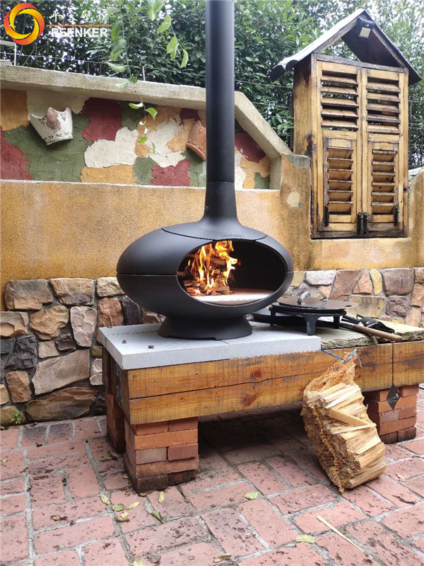 南京臥龍湖別墅丹麥morso戶外火爐forno安裝.jpg