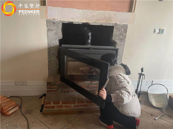 南京邊城別墅丹麥morso嵌入式壁爐S80-90安裝.jpg
