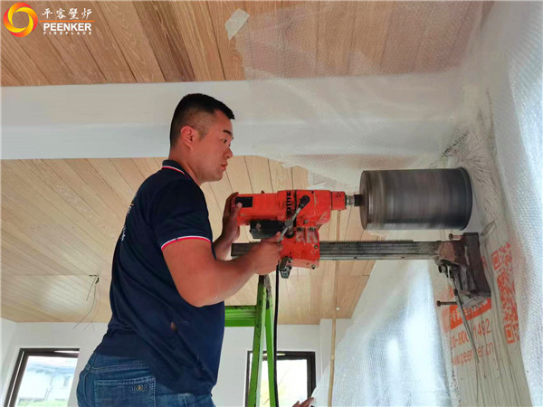 平客壁爐上海悅景莊別墅丹麥Morso 6848進口壁爐安裝.jpg