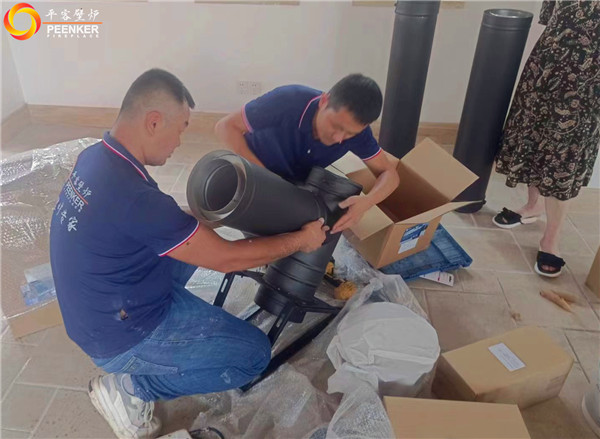 平客壁爐上海悅景莊別墅丹麥Morso 6848進口壁爐安裝.jpg