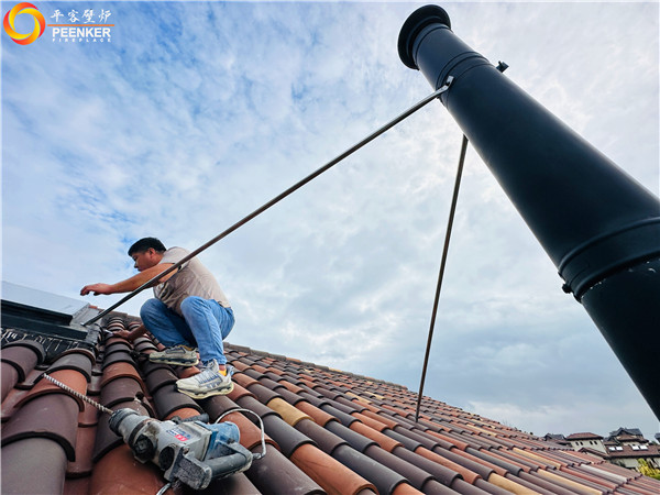 平客壁爐上海悅景莊別墅丹麥Morso 6848進口壁爐安裝.jpg