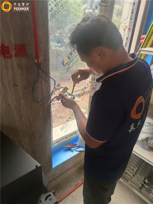 長沙爵世名邸丹麥Morso S101-11嵌入壁爐安裝.jpg