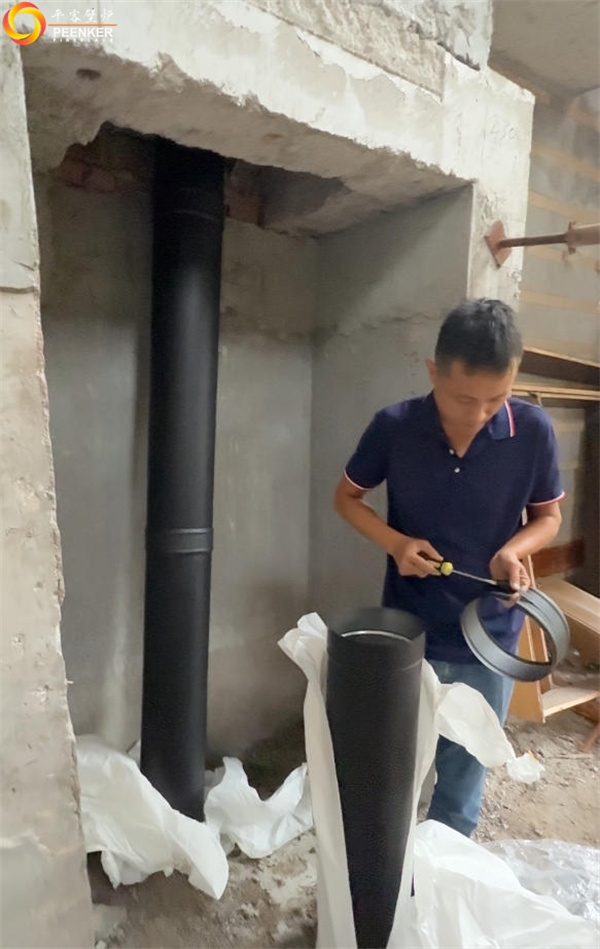 張家口原鄉美麗堅別墅丹麥Morso S101-12壁爐安裝.jpg