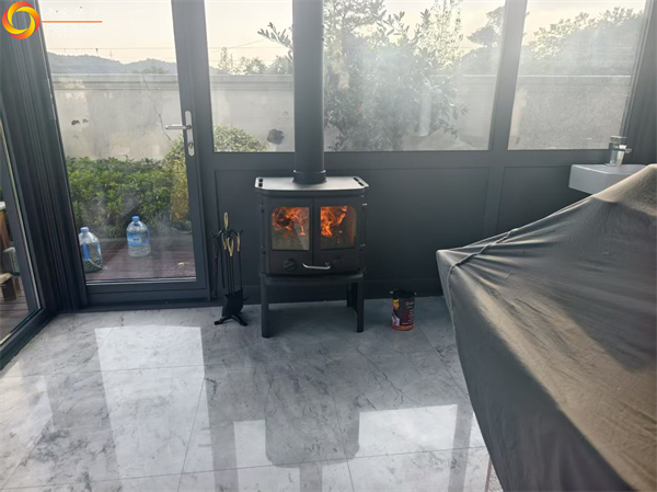 鎮江紫金7號陽光房丹麥Morso 2140壁爐安裝.jpg