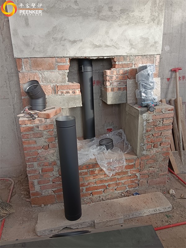 岳陽華容自建別墅丹麥Morso 5660嵌入壁爐安裝.jpg