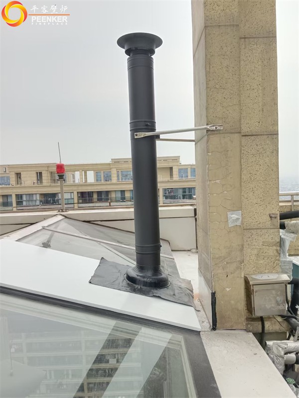 金華義烏玫瑰園頂樓丹麥Morso 2140壁爐安裝.jpg